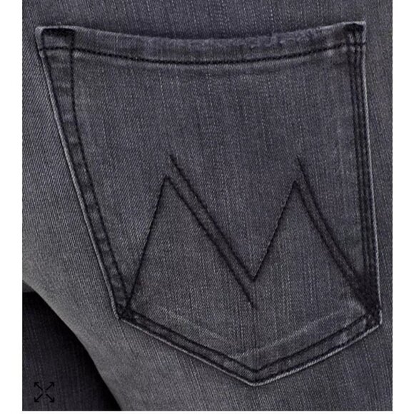 Mother The Looker Ankle Gray Skinny Jeans Burned Out Lanterns Size 27 - Picture 4 of 12